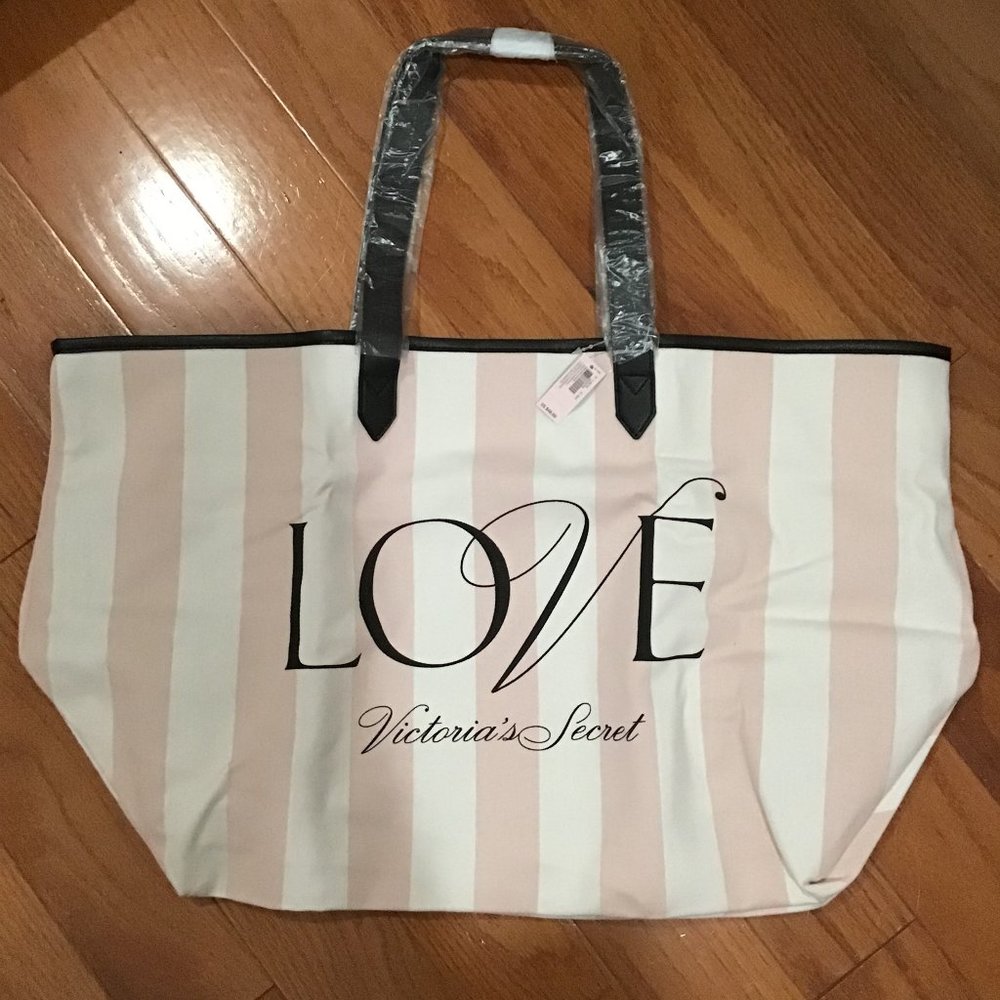 Victoria's Secret Love Stripe Tote - Picture 4 of 5